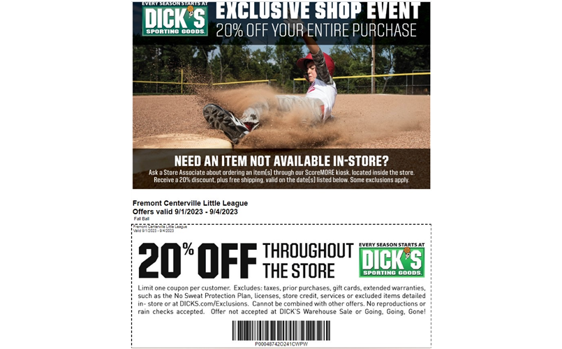 FCLL DICK’S Shop Event