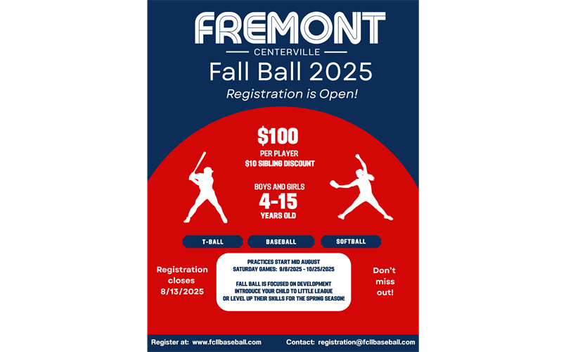 2025 Fall Ball Registration Open!
